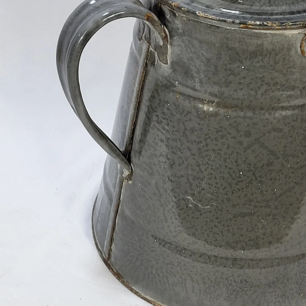 VTG Gray Granite Ware Enamelware Cowboy Camping 11